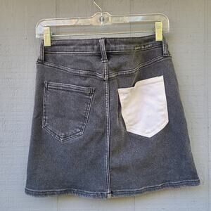 Current Elliot 28 6 Contrast Pocket Denim Mini